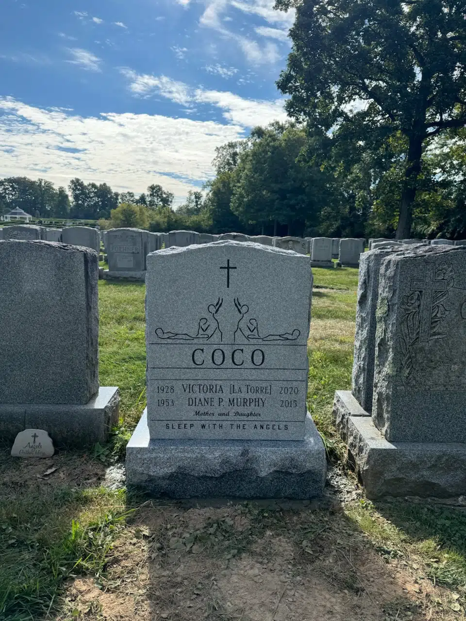 Granite Angel-Themed Headstone hand-carved by Angel Memorials in NJ — image 6