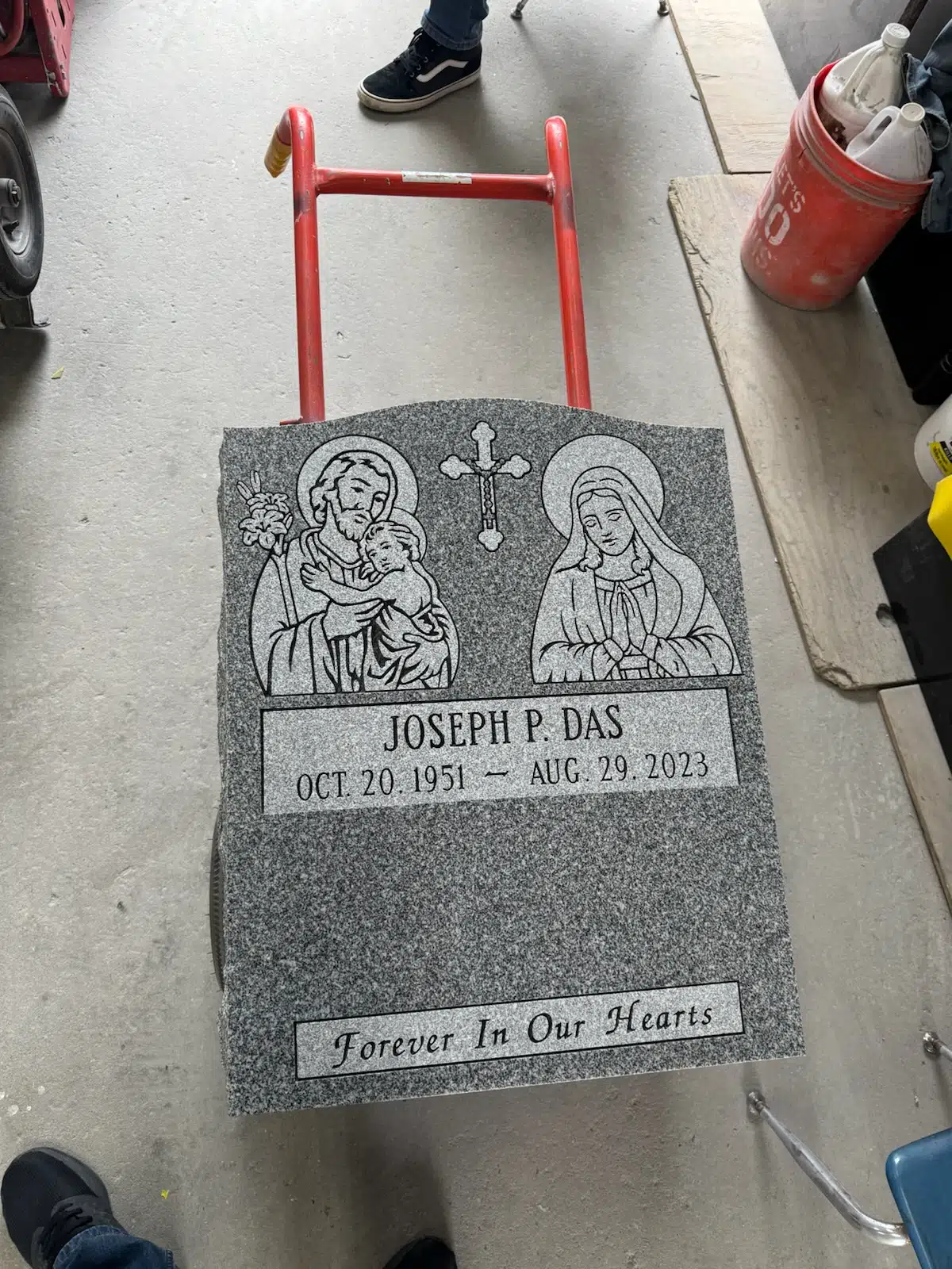 Granite Angel-Themed Headstone hand-carved by Angel Memorials in NJ — image 8